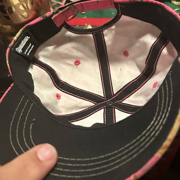 Mossy Oak Pink Camo Baseball Hat Cap Adjustable Strapback Camoflauge - Picture 3 of 4